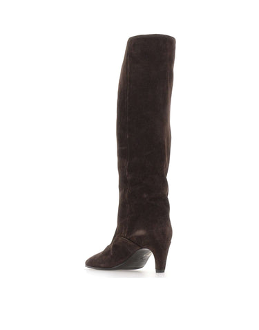 STRATEGIA Stivali in pelle scamosciata BROWN Donna 