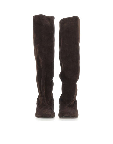 STRATEGIA Stivali in pelle scamosciata BROWN Donna 