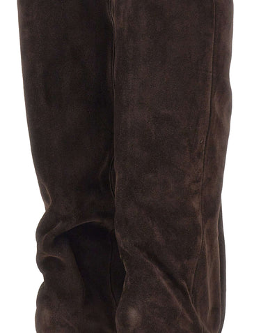 STRATEGIA Stivali in pelle scamosciata BROWN Donna 