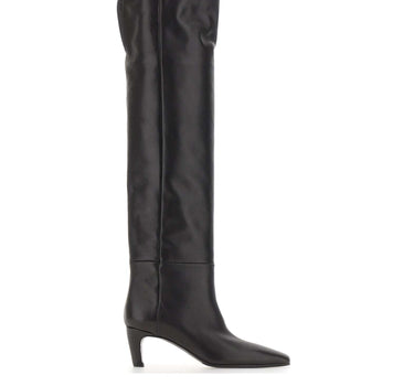 STRATEGIA Stivali alti in pelle BLACK Donna 