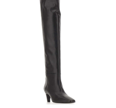 STRATEGIA Stivali alti in pelle BLACK Donna 