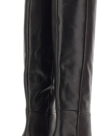 STRATEGIA Stivali alti in pelle BLACK Donna 