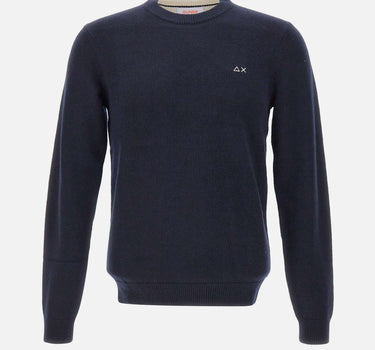 SUN68 Maglia in lana e cashmere BLUE Uomo 