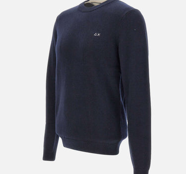 SUN68 Maglia in lana e cashmere BLUE Uomo 