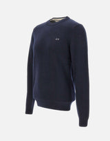 SUN68 Maglia in lana e cashmere BLUE Uomo 