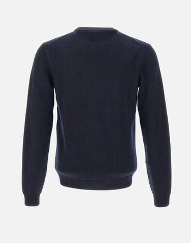 SUN68 Maglia in lana e cashmere BLUE Uomo 