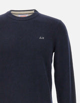 SUN68 Maglia in lana e cashmere BLUE Uomo 