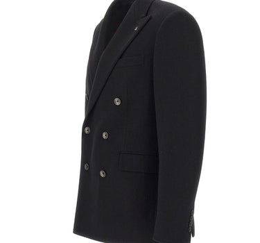 TAGLIATORE Blazer doppiopetto in lana BLACK Uomo 