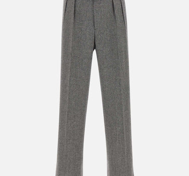 Pantaloni in lana con motivo spigato PNEVIL24610017 N1253 TAGLIATORE 