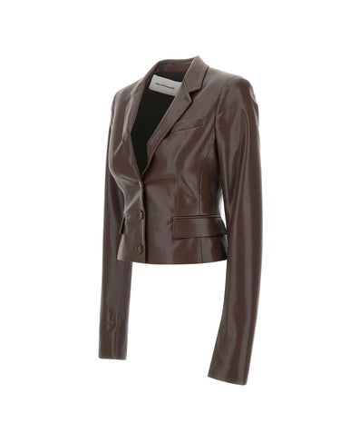 Giacca "Zefira" in pelle vegana T203060A TNP152DKBROWN THE ANDAMANE 