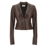 Giacca "Zefira" in pelle vegana T203060A TNP152DKBROWN THE ANDAMANE 