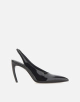 THE ATTICO Slingback "Viper" BLACK Donna 