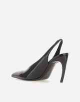 THE ATTICO Slingback "Viper" BLACK Donna 