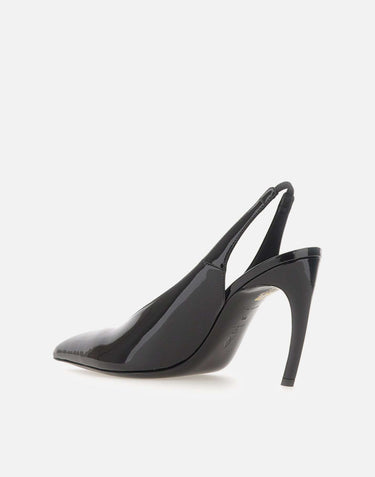THE ATTICO Slingback "Viper" BLACK Donna 