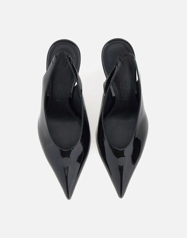 THE ATTICO Slingback "Viper" BLACK Donna 