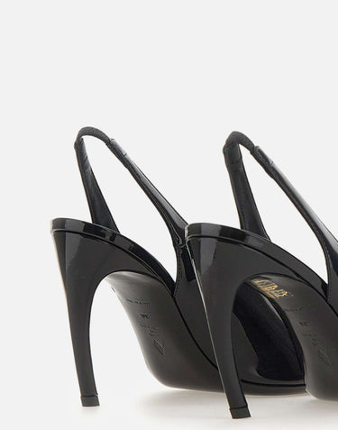 THE ATTICO Slingback "Viper" BLACK Donna 
