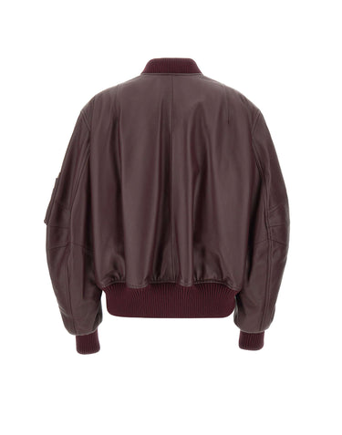 THE ATTICO Giacca bomber in pelle RED Donna 