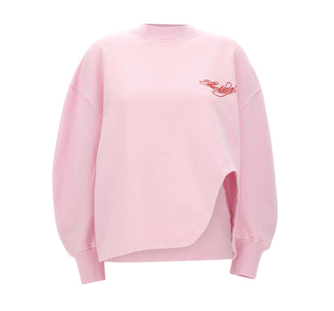 THE ATTICO Felpa con cut-out Scoop Pink Donna 