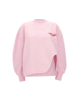 THE ATTICO Felpa con cut-out Scoop Pink Donna 