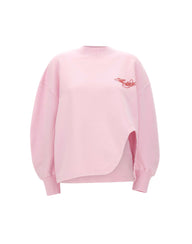 THE ATTICO Felpa con cut-out Scoop Pink Donna 