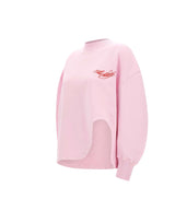 THE ATTICO Felpa con cut-out Scoop Pink Donna 