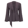 THE ATTICO Blazer in lana con foulard PURPLE Donna 