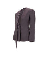 THE ATTICO Blazer in lana con foulard PURPLE Donna 
