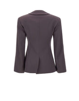 THE ATTICO Blazer in lana con foulard PURPLE Donna 