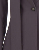 THE ATTICO Blazer in lana con foulard PURPLE Donna 