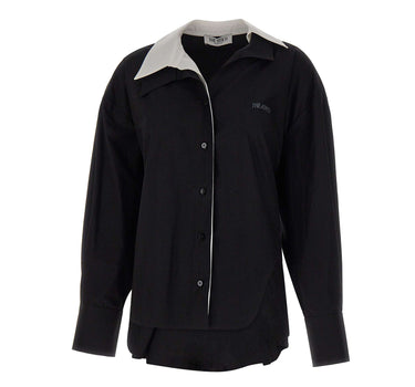 THE ATTICO Camicia in cotone con doppio colletto BLACK Donna 