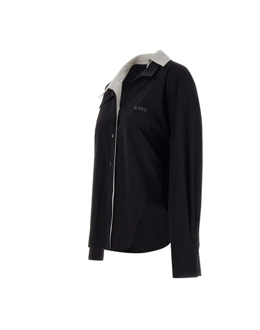 THE ATTICO Camicia in cotone con doppio colletto BLACK Donna 