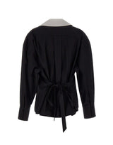 THE ATTICO Camicia in cotone con doppio colletto BLACK Donna 