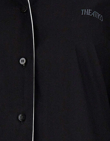 THE ATTICO Camicia in cotone con doppio colletto BLACK Donna 