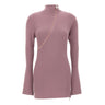 THE ATTICO Maglia con zip asimmetrica PURPLE Donna 