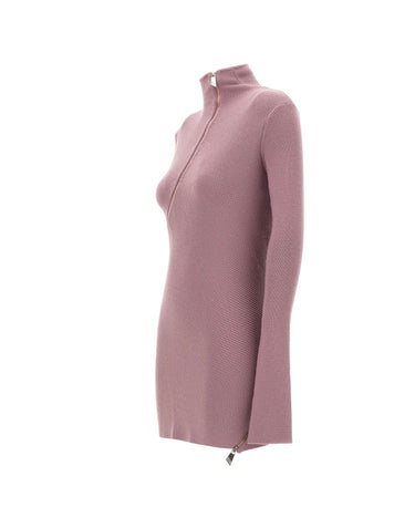 THE ATTICO Maglia con zip asimmetrica PURPLE Donna 