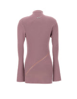 THE ATTICO Maglia con zip asimmetrica PURPLE Donna 
