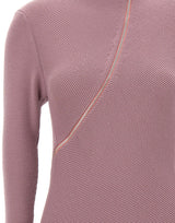 THE ATTICO Maglia con zip asimmetrica PURPLE Donna 