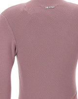 THE ATTICO Maglia con zip asimmetrica PURPLE Donna 