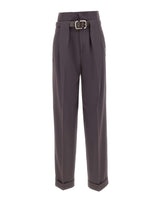 THE ATTICO Pantaloni in lana con cintura PURPLE Donna 