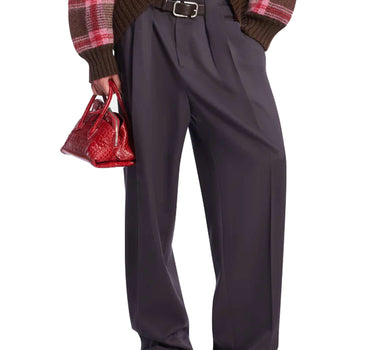 THE ATTICO Pantaloni in lana con cintura PURPLE Donna 