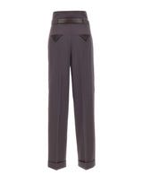 THE ATTICO Pantaloni in lana con cintura PURPLE Donna 