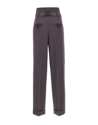 THE ATTICO Pantaloni in lana con cintura PURPLE Donna 