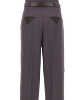 THE ATTICO Pantaloni in lana con cintura PURPLE Donna 