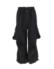 THE ATTICO Pantaloni cargo in misto cotone BLACK Donna 