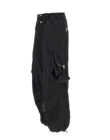 THE ATTICO Pantaloni cargo in misto cotone BLACK Donna 