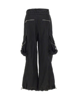 THE ATTICO Pantaloni cargo in misto cotone BLACK Donna 