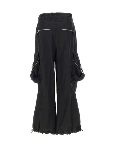 THE ATTICO Pantaloni cargo in misto cotone BLACK Donna 