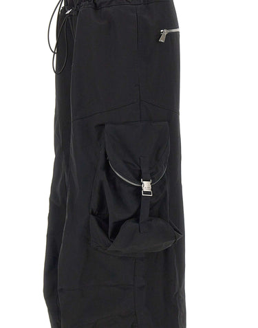 THE ATTICO Pantaloni cargo in misto cotone BLACK Donna 