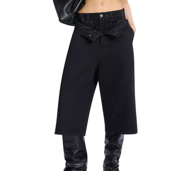 THE ATTICO Jeans con doppio strato BLACK Donna 