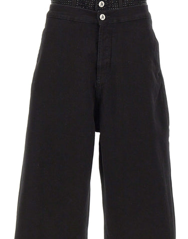 THE ATTICO Jeans con doppio strato BLACK Donna 